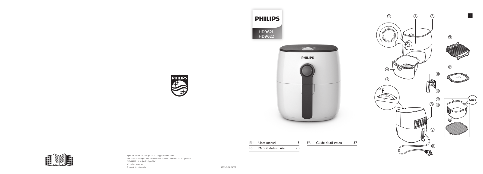Philips HD9621, HD9622 User Manual