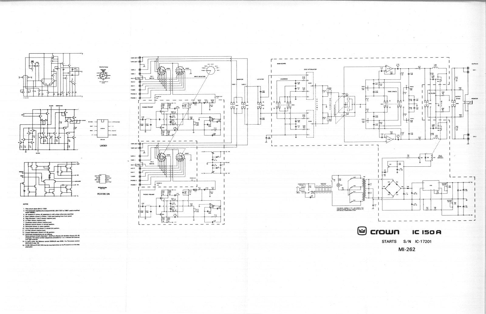 Crown IC-150-A Schematic