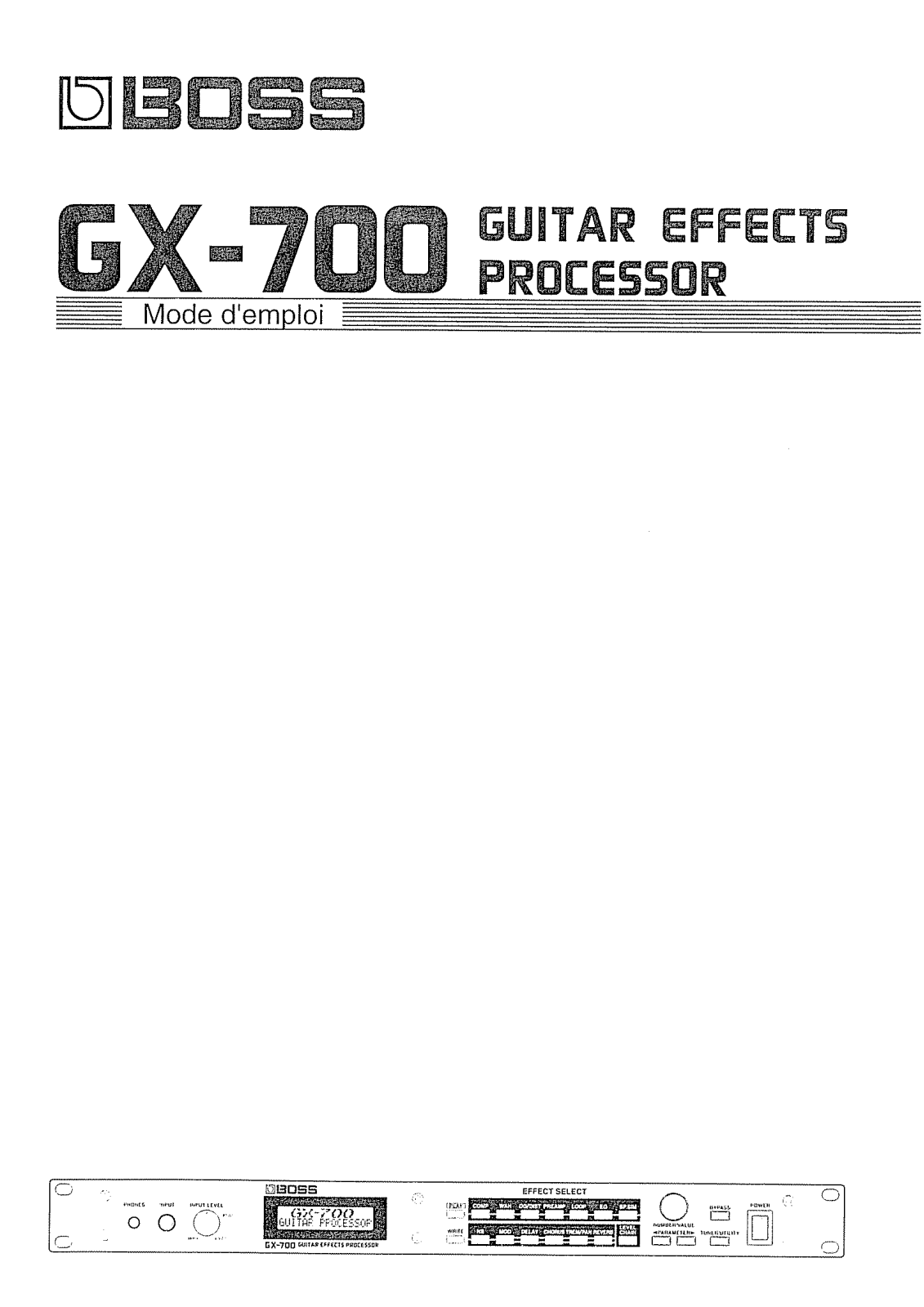 Roland GX-700 User Manual