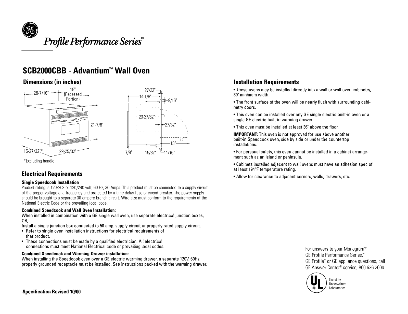 GE SCB2000CAA03, SCB2000CBB03, SCB2000CCC03, SCB2000CWW03, SCB2001CSS03 Installation Guide - ManualMachine.com