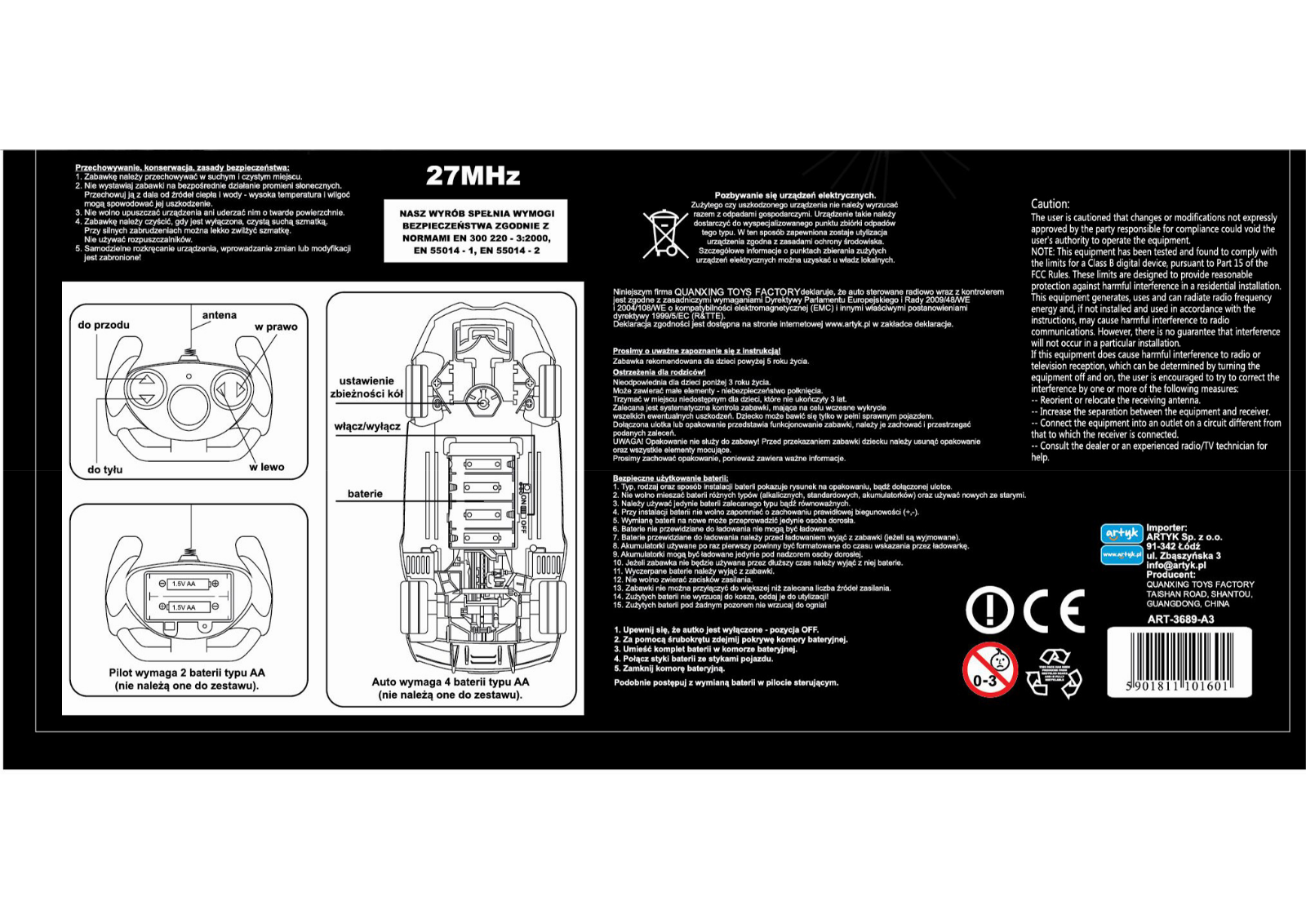 QUAN XING TOYS FACTORY QX8382467 Users manual