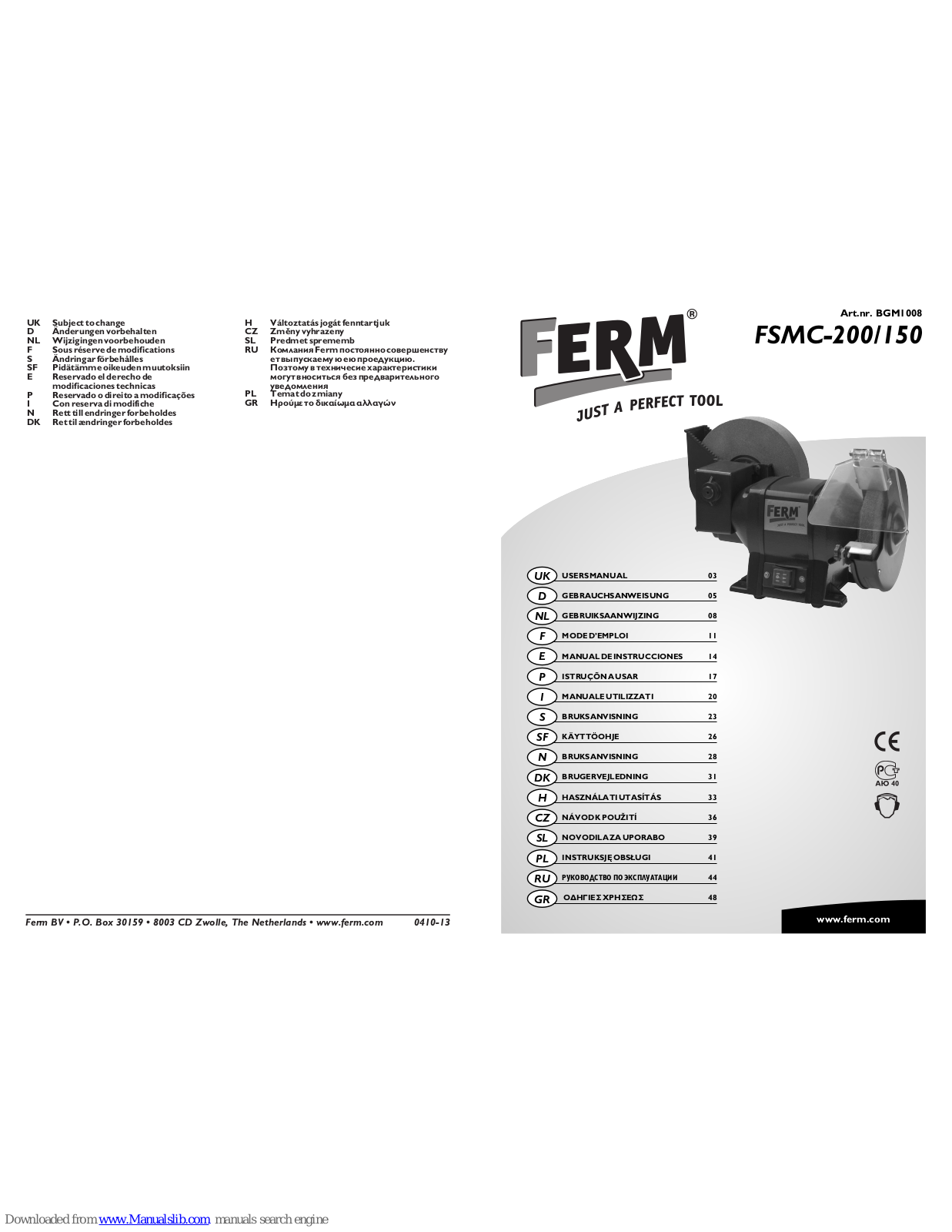 Ferm FSMC-200/150 User Manual