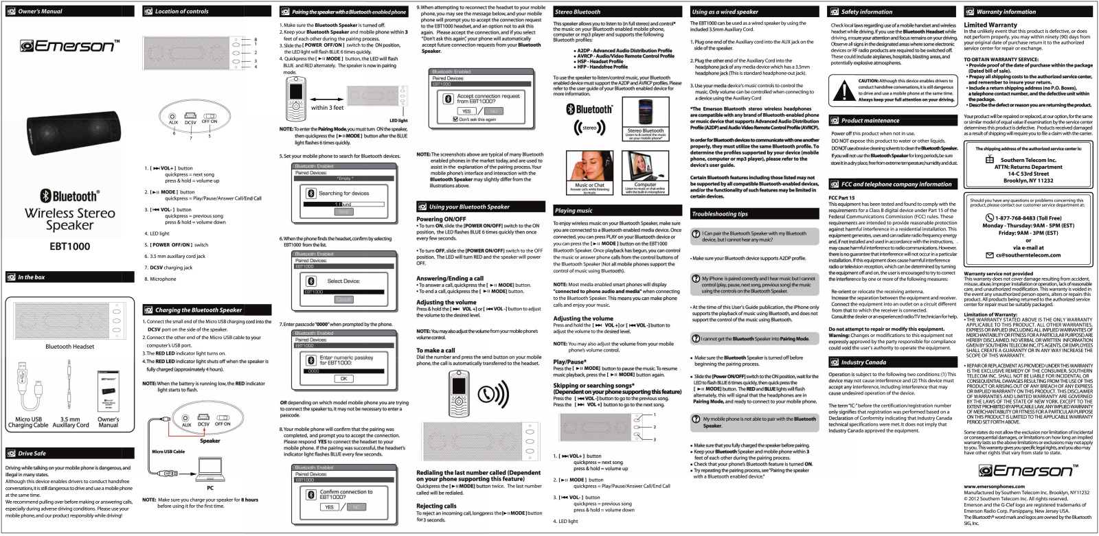 Emerson EBT1000 User Manual