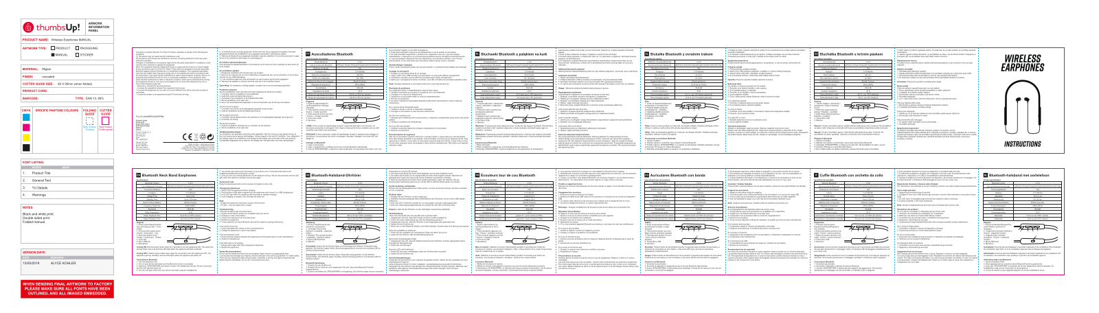 THUMBS UP BTNCKEPPRM User Manual