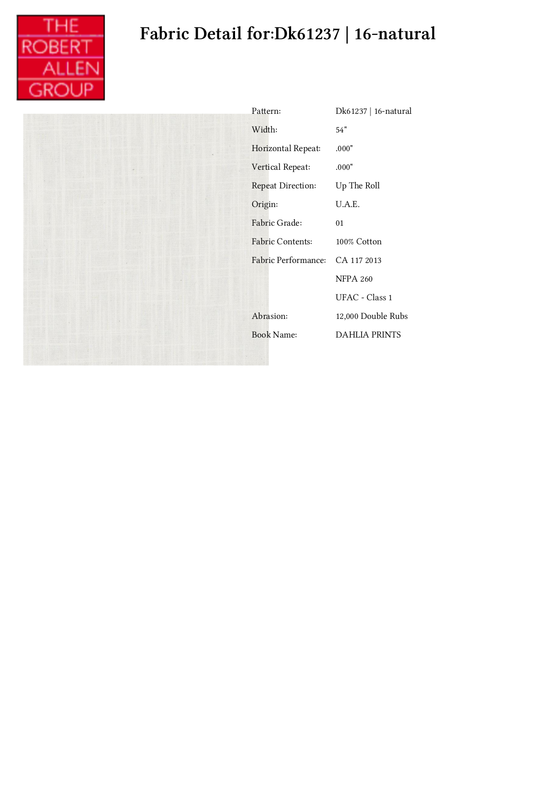 Duralee CRAL5884 Specifications - ManualMachine.com