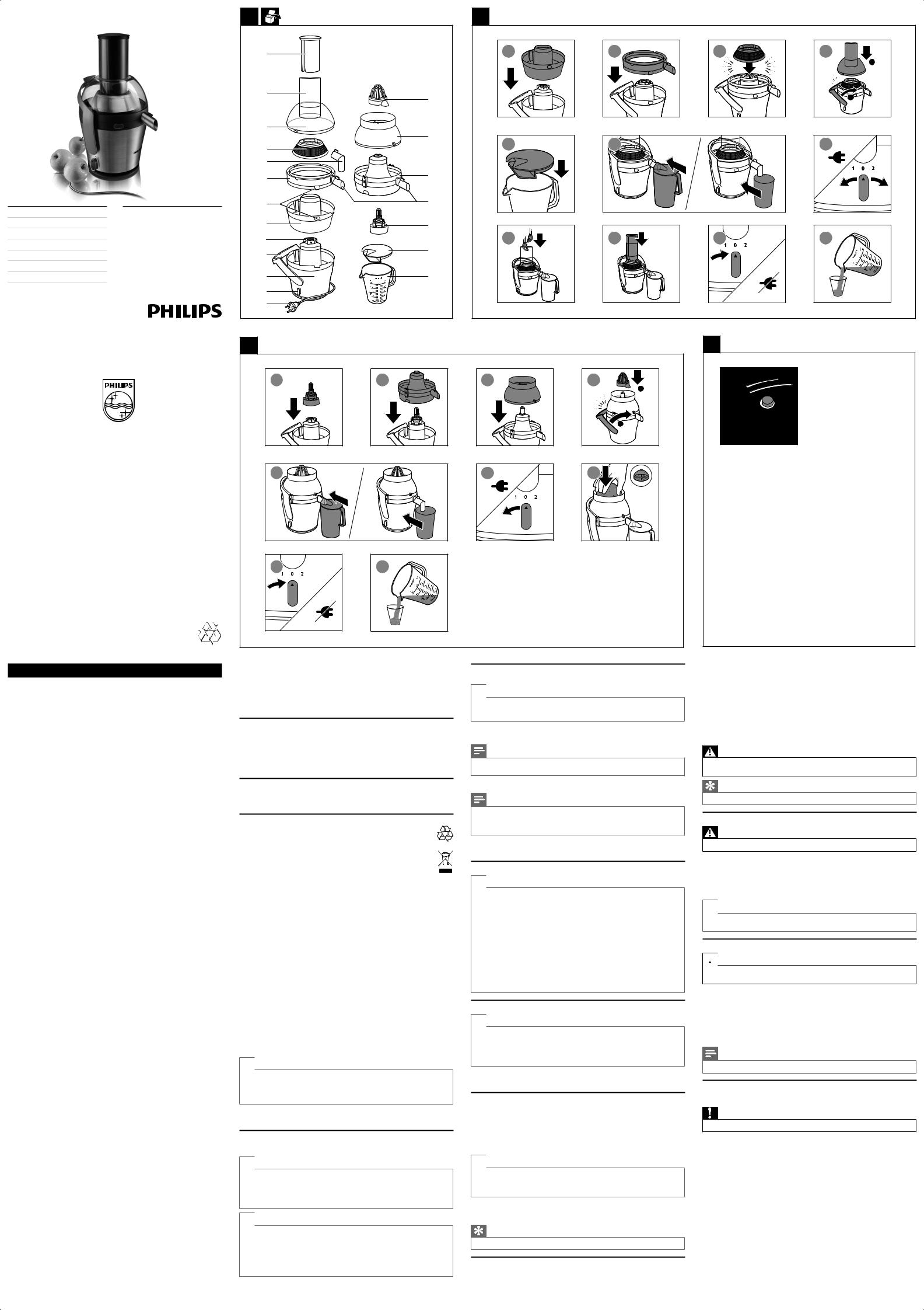 Philips HR1869, HR1870, HR1871, HR1872, HR1873 User guide