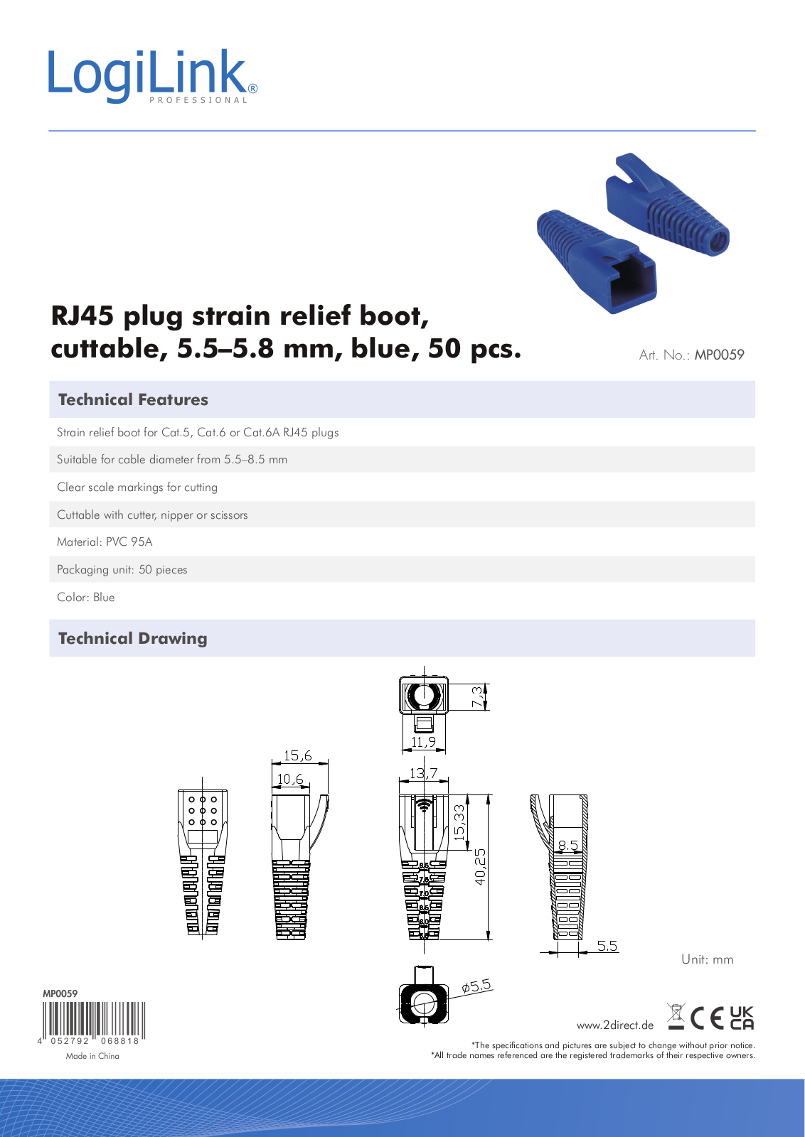 LOGILINK MP0059 Datasheet - ManualMachine.com