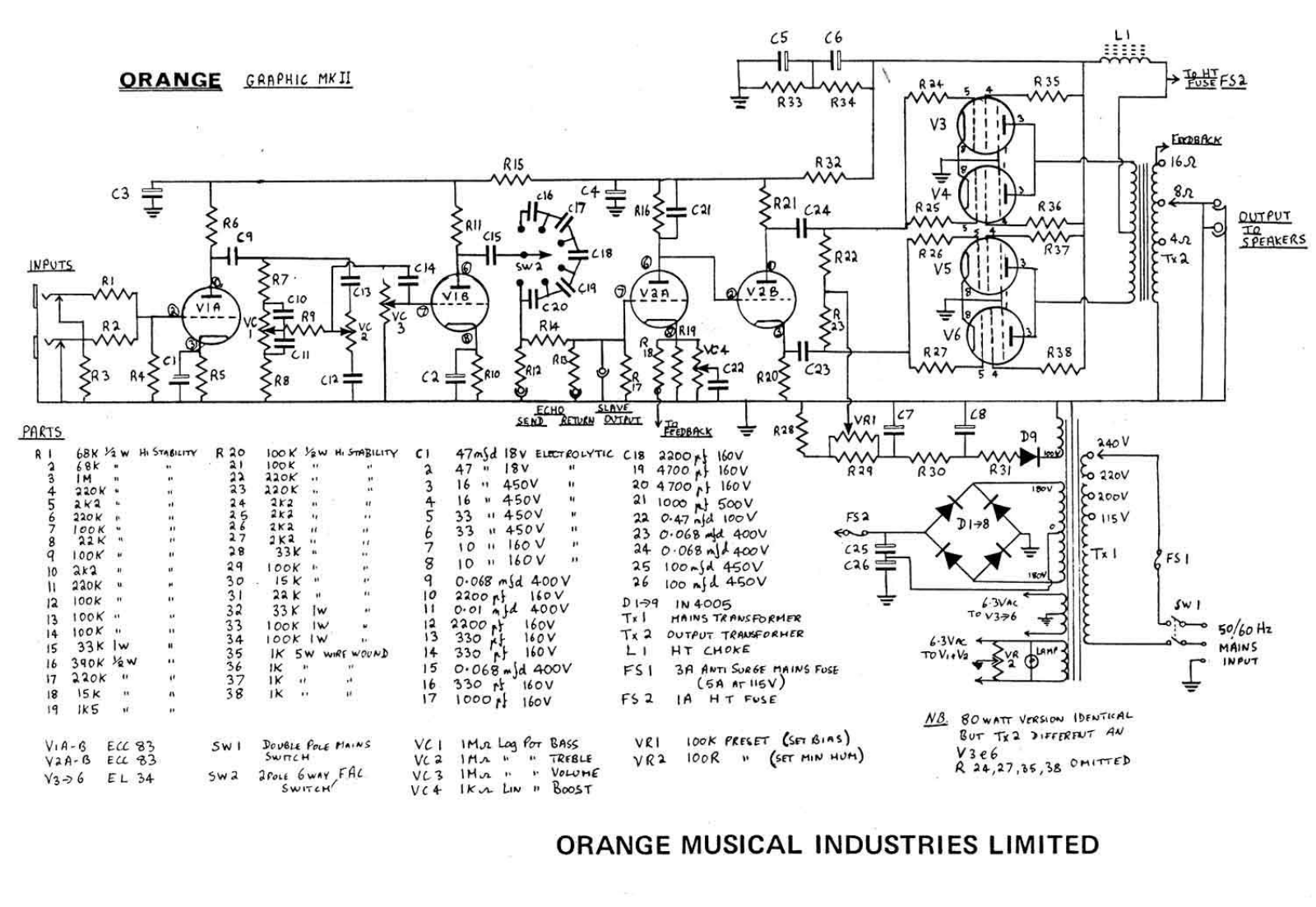 Orange graphic mkii Schematic