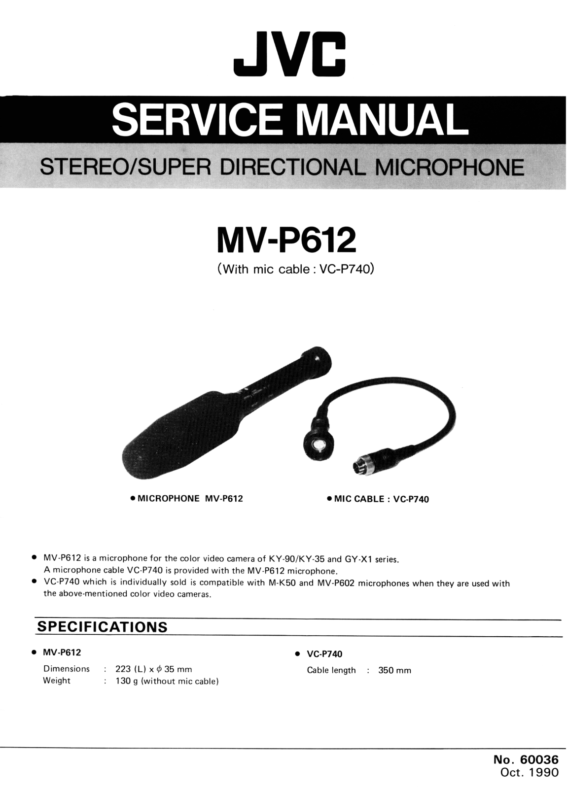 JVC MVP-612 Service manual