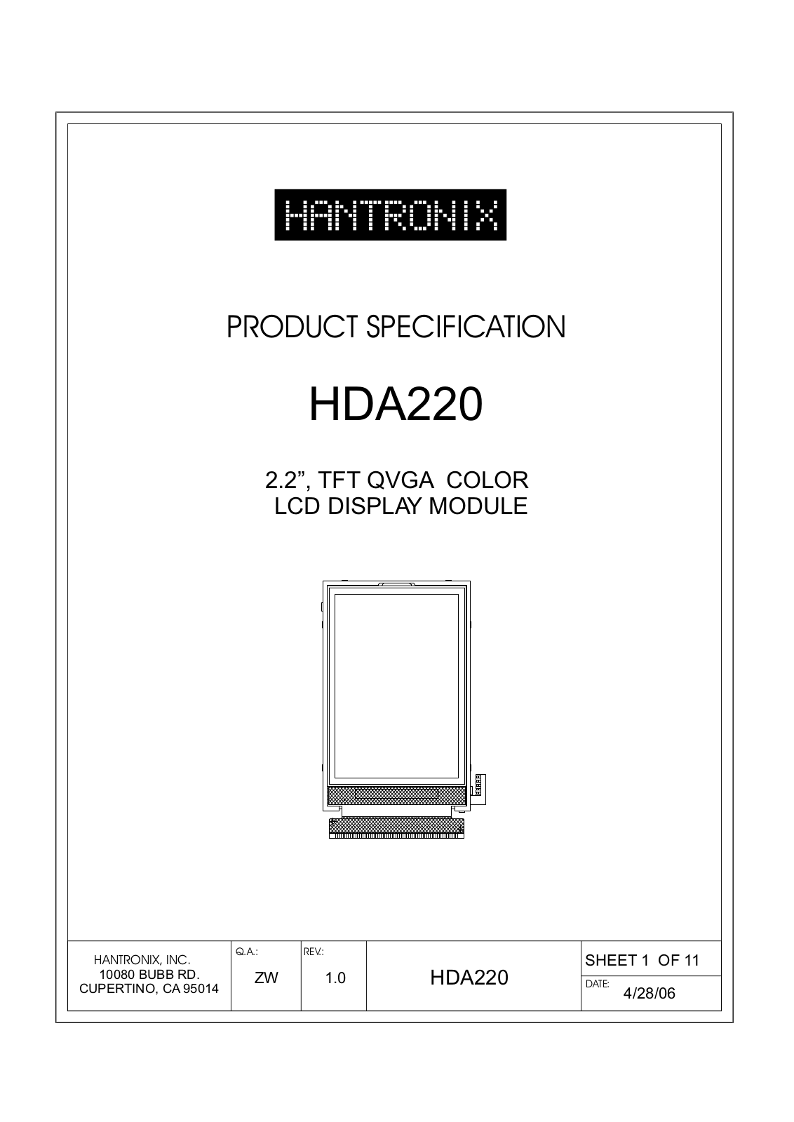 HANTRONIX HDA220 Datasheet