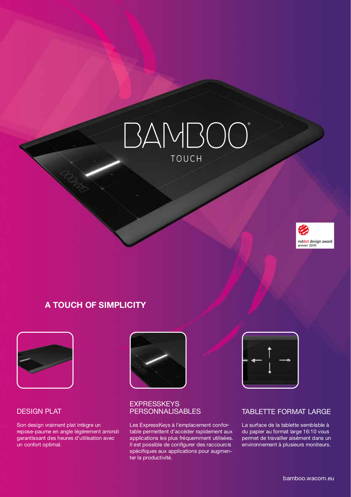 Wacom BAMBOO TOUCH BROCHURE