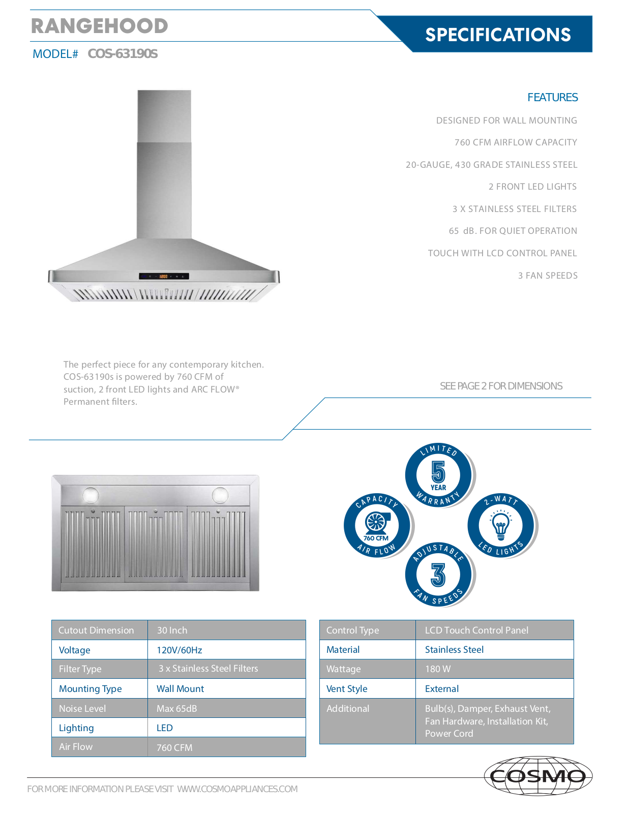 Cosmo DVRD1271 Specifications - ManualMachine.com