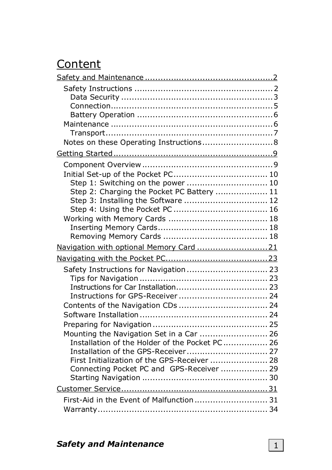 Medion PDA PPC 100 user Manual