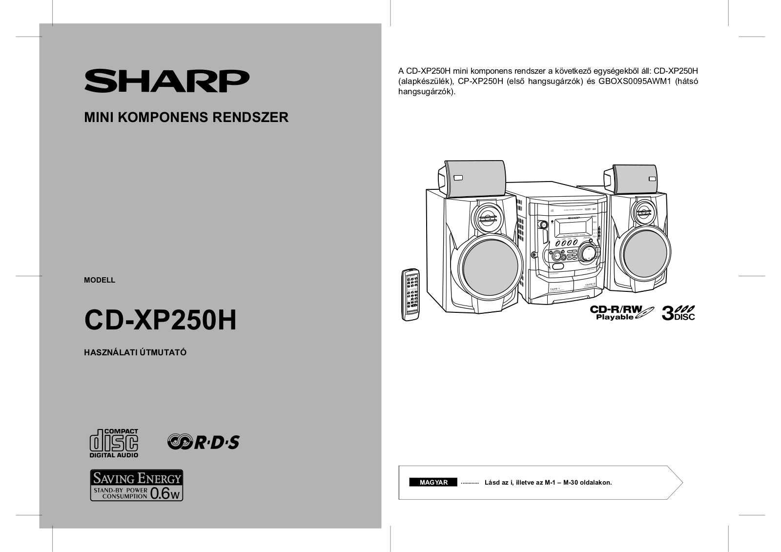 Sharp CD-XP250H User Manual