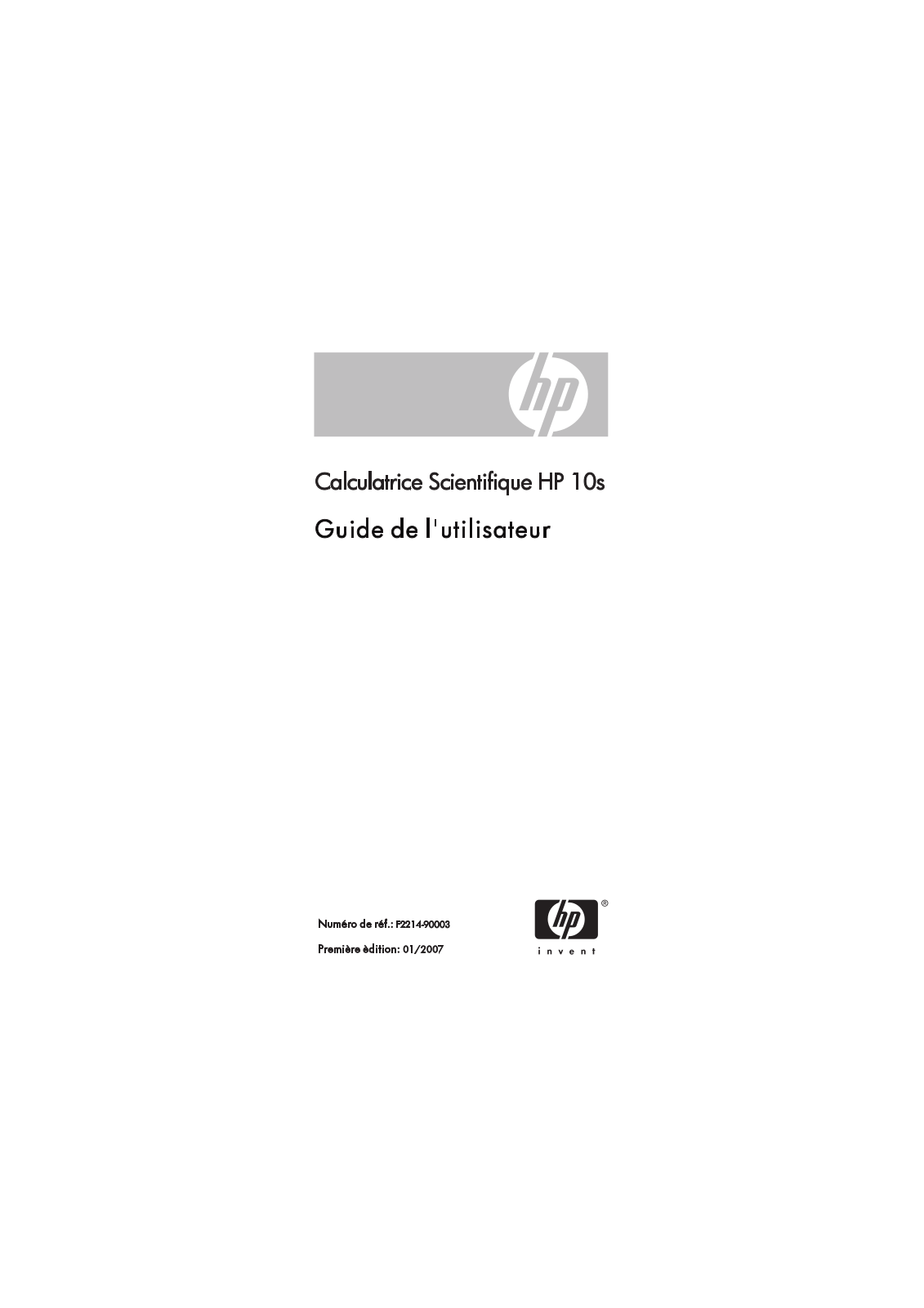 HP 10s User Manual