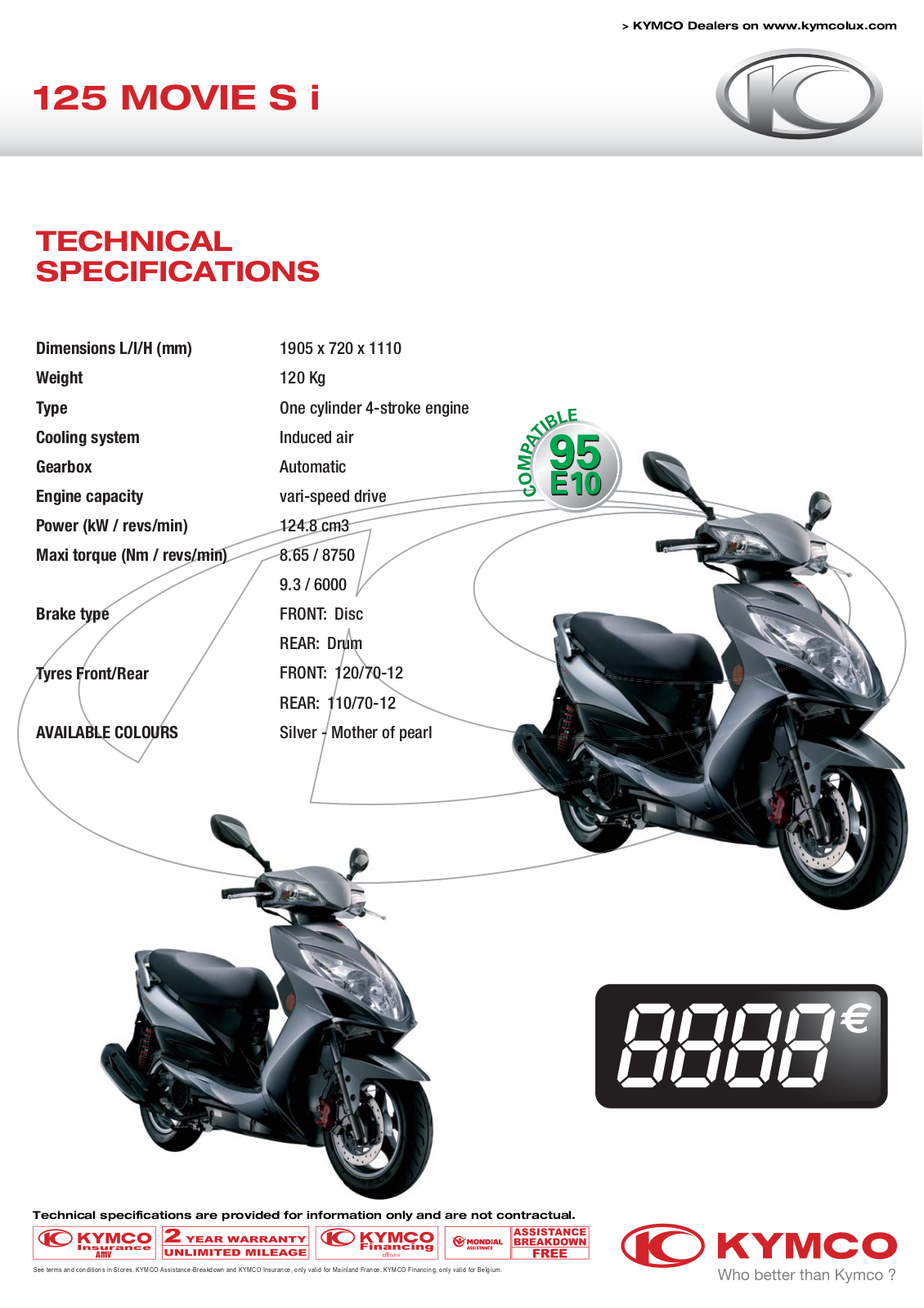 Kymco 125 MOVIE S INJECTION User Manual