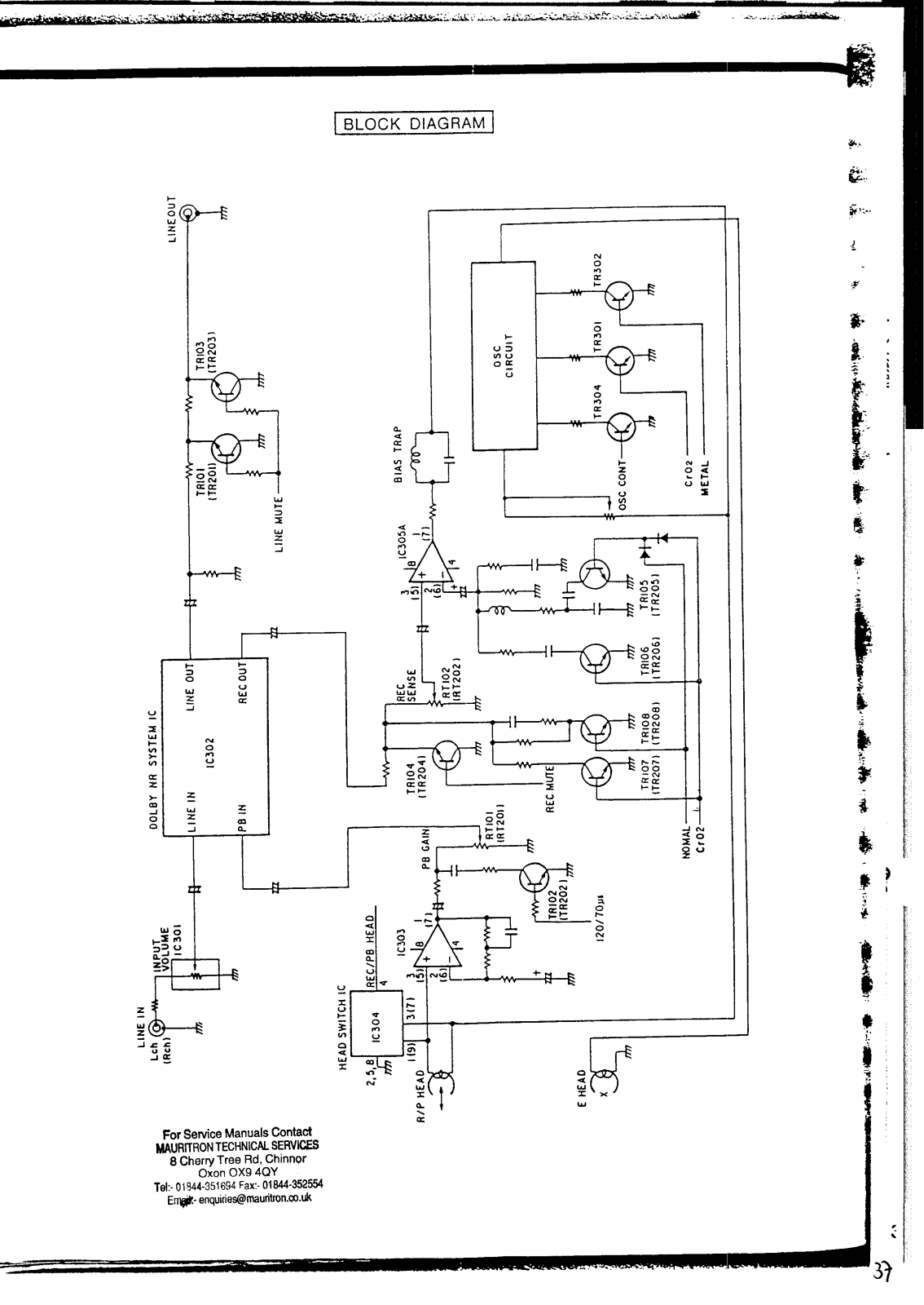 Denon UDRA-70, UDR-70, UCD-70 Schematic Diagram 5