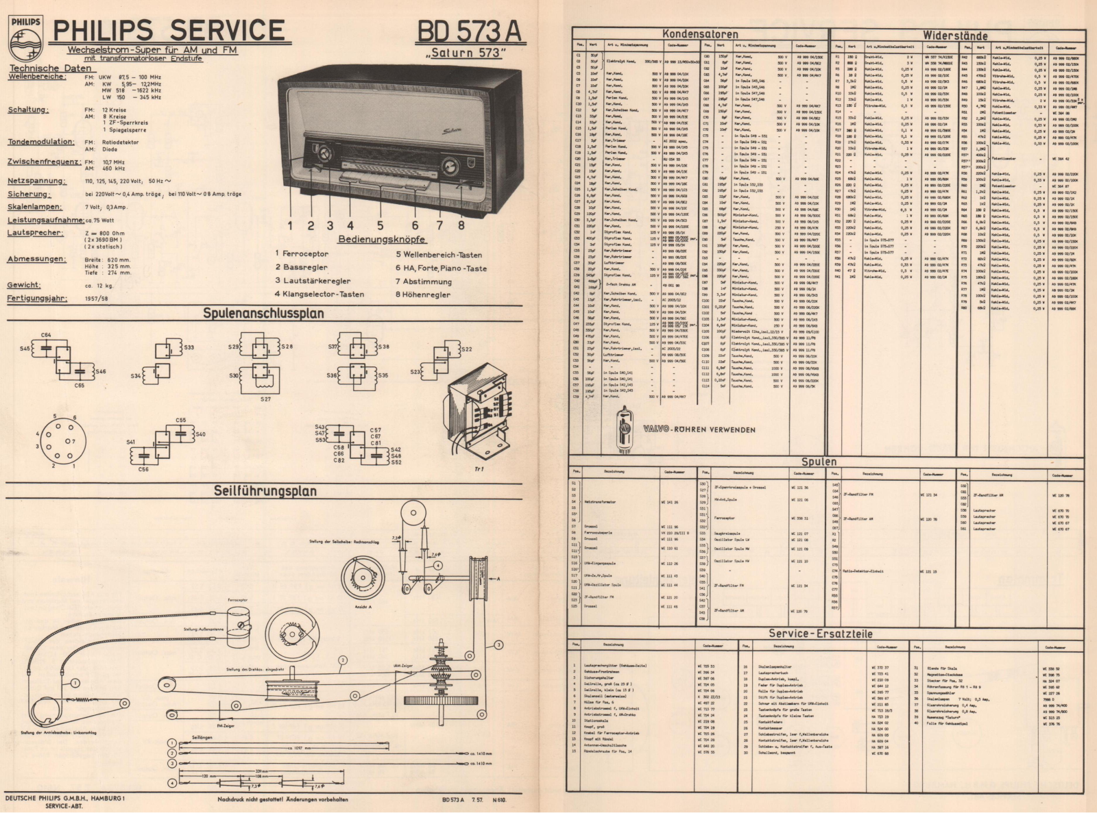 Philips BD-573 Service Manual