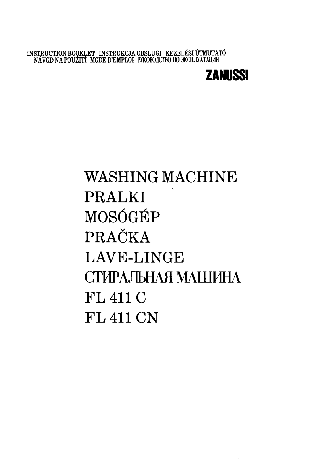 Zanussi FL 411 CN User Manual