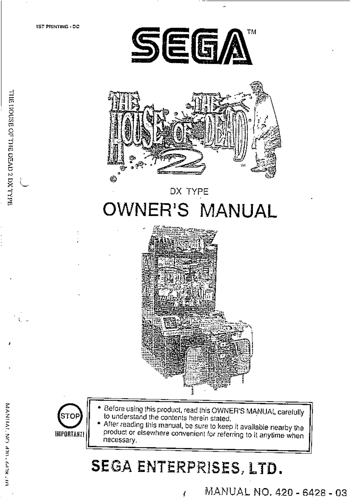 Sega HOD2 DX User Manual