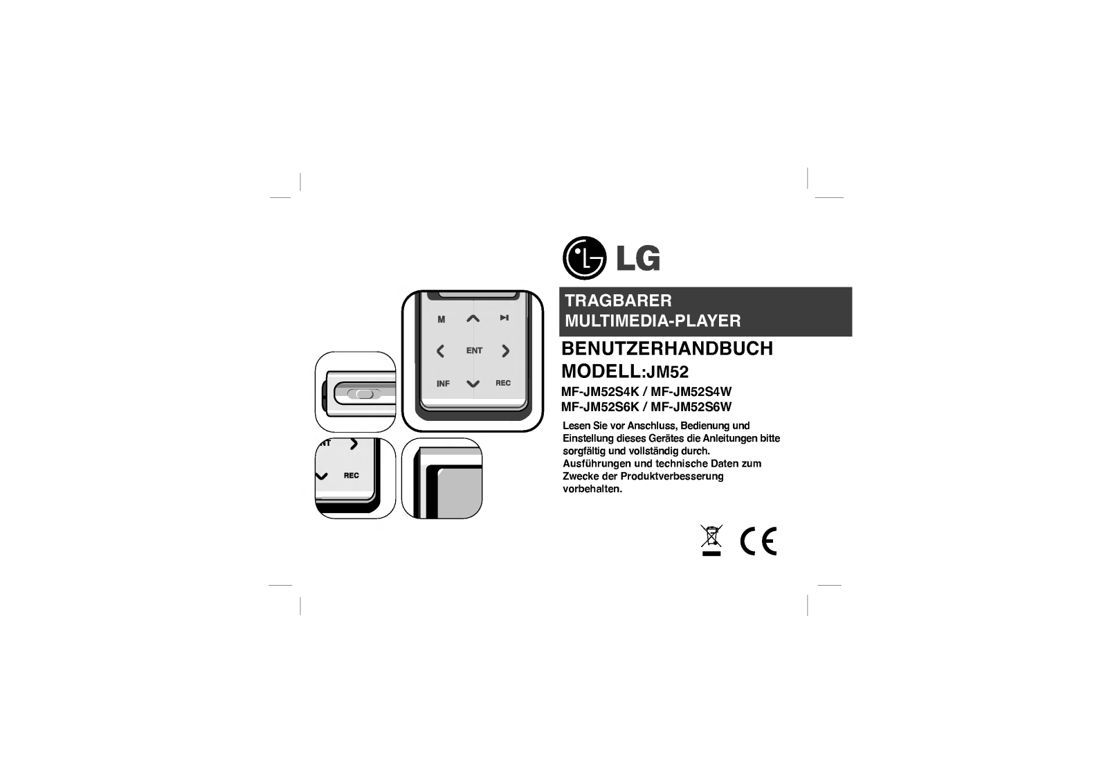 Lg JM52 user Manual