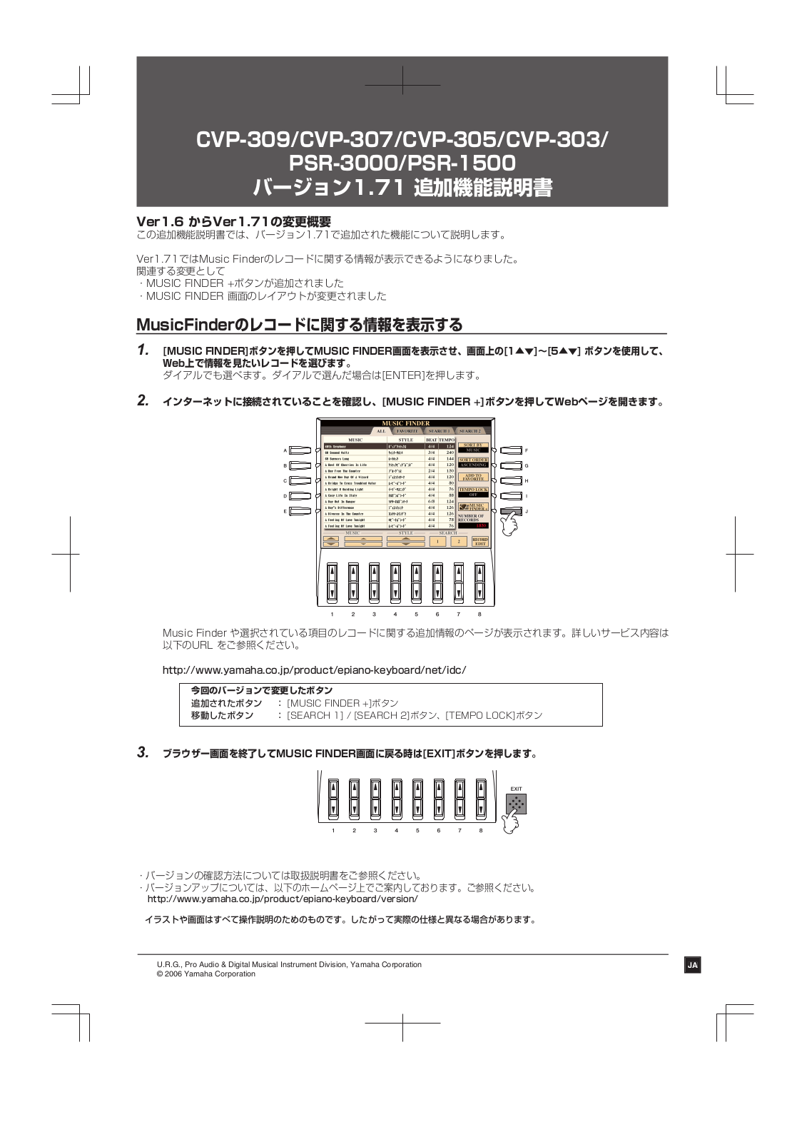 Yamaha CVP-309, PSR-3000, CVP-305 User Manual