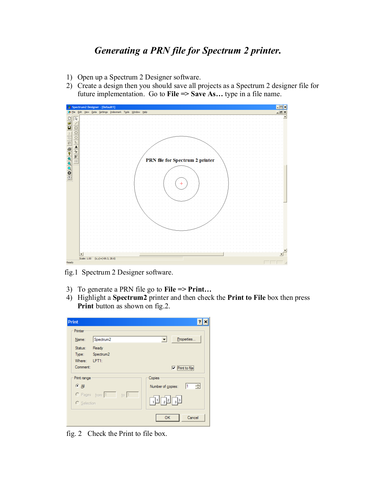 MF Digital Spectrum 2 Test PRN File User Manual