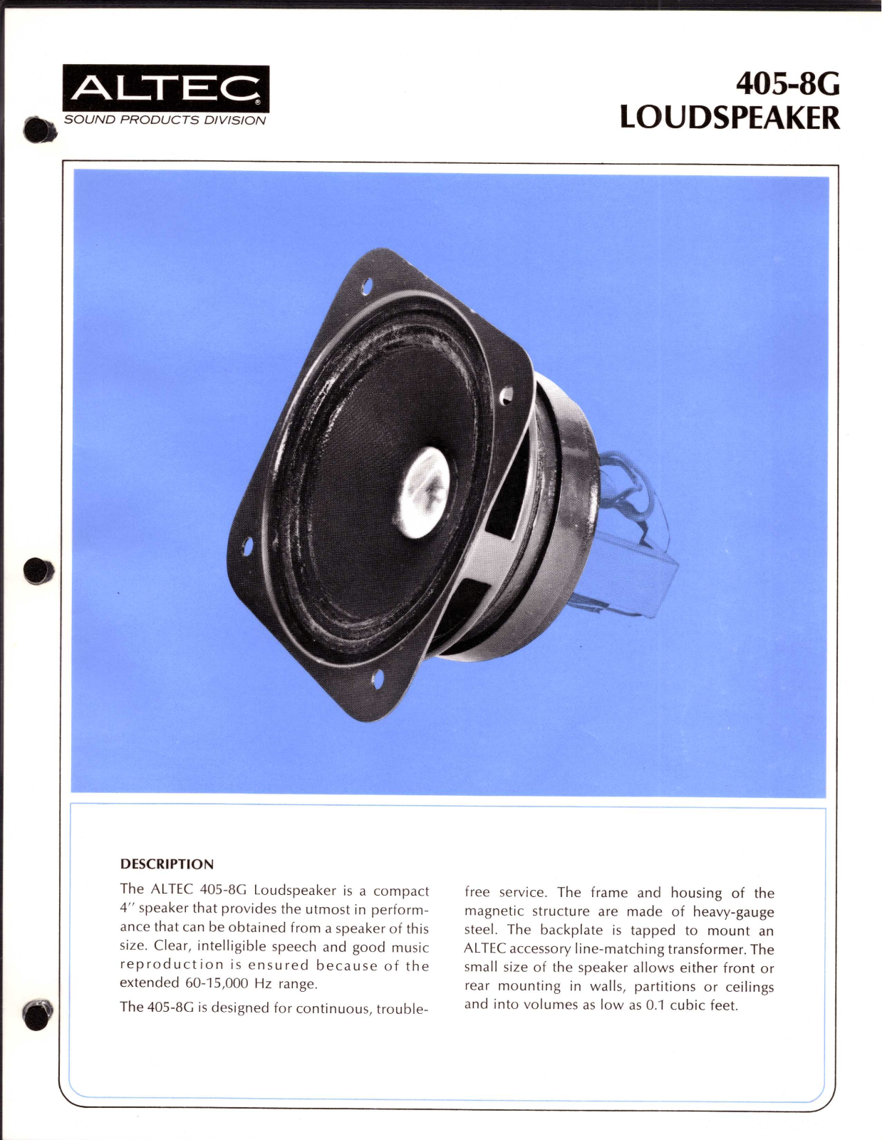 Altec lansing 405-8G User Manual