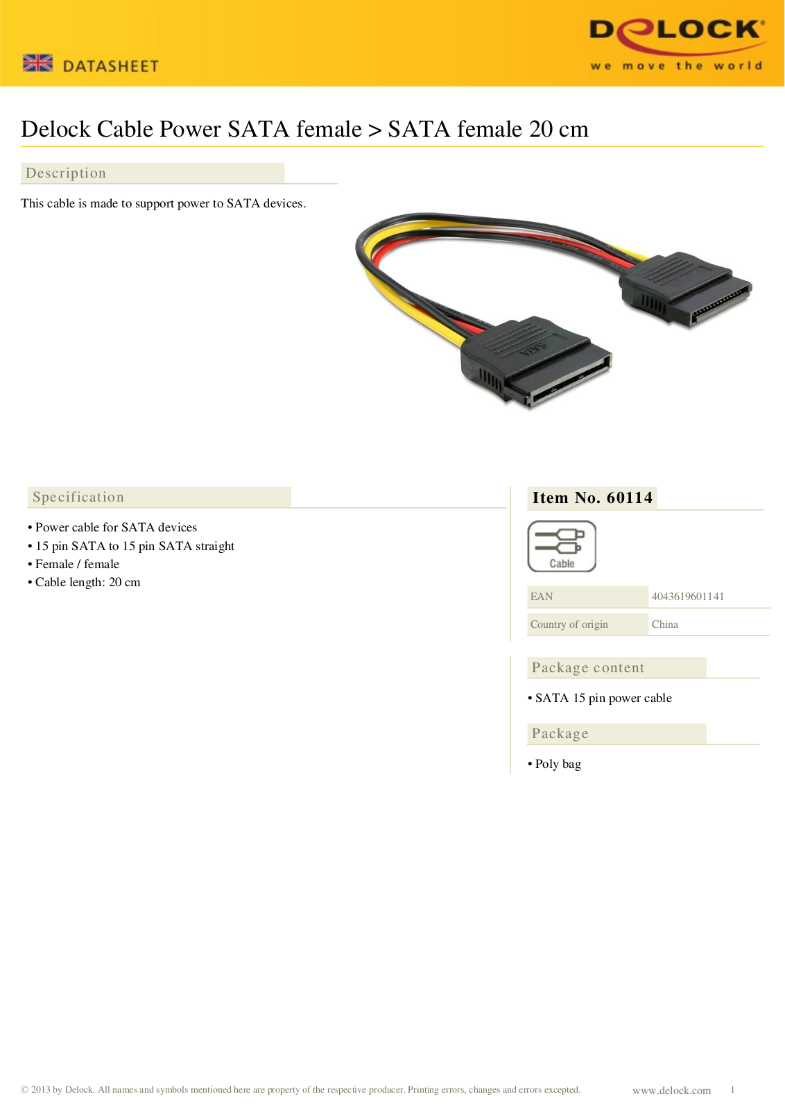 DeLOCK 60114 User Manual