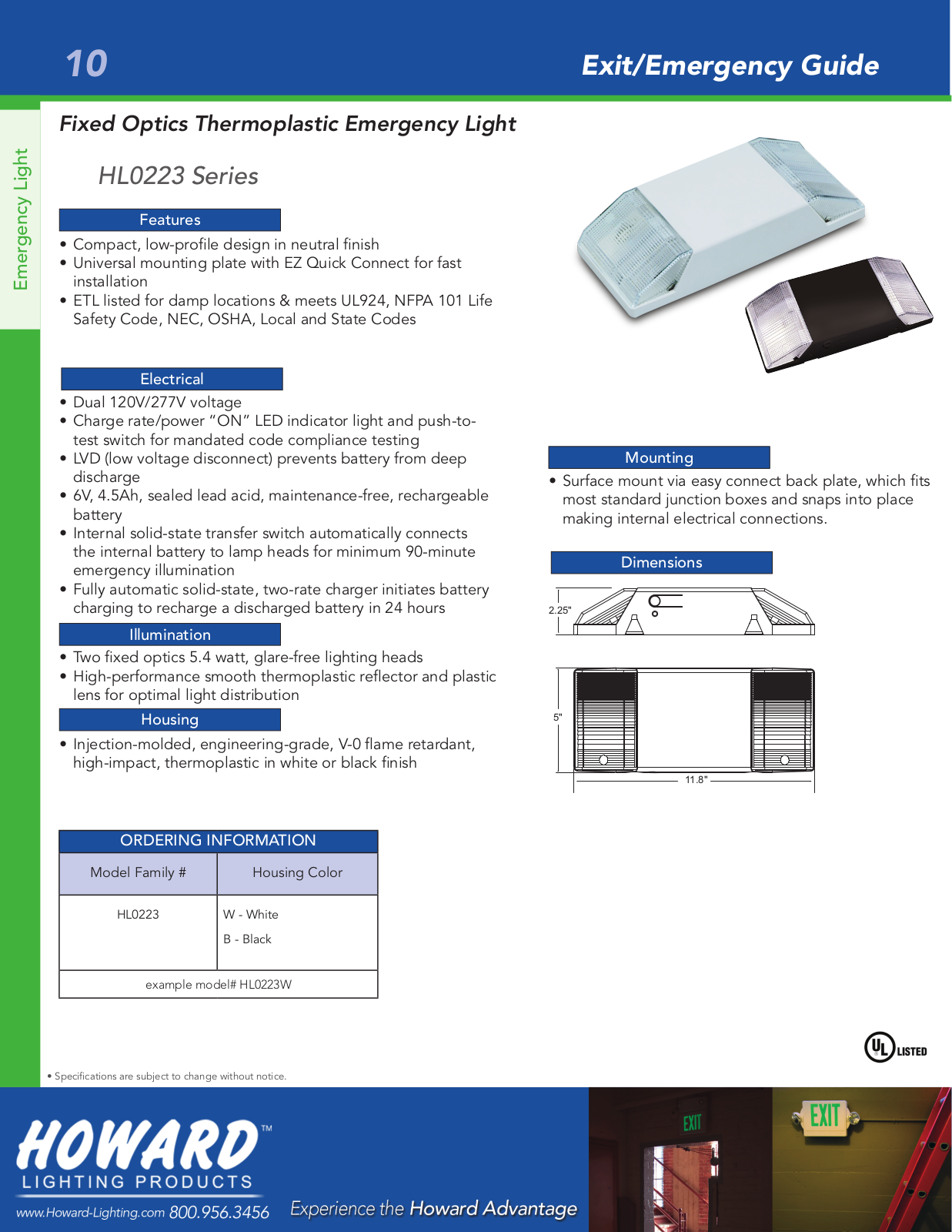 Howard Industries HL0223 Series Catalog Page