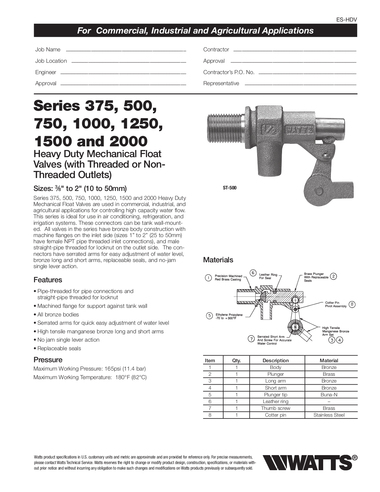 Watts 2000 User Manual