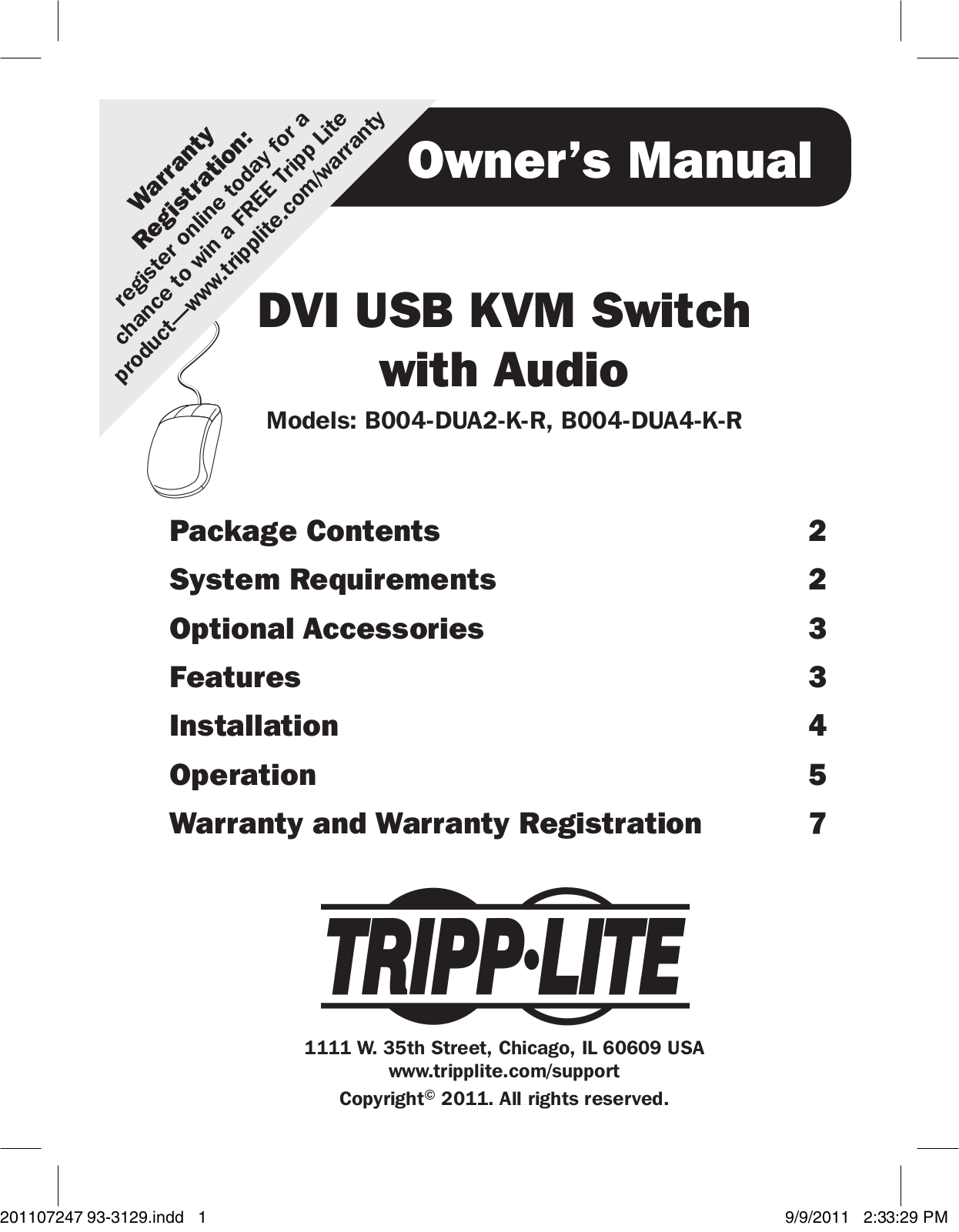 Tripp Lite B004-DUA4-K-R User Manual