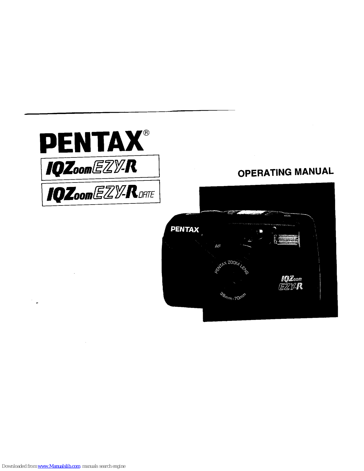 Pentax EZY-R, 10279 - IQZoom EZY-R Date, IQZoom EZY-R, IQZoom EZY-R Date User Manual