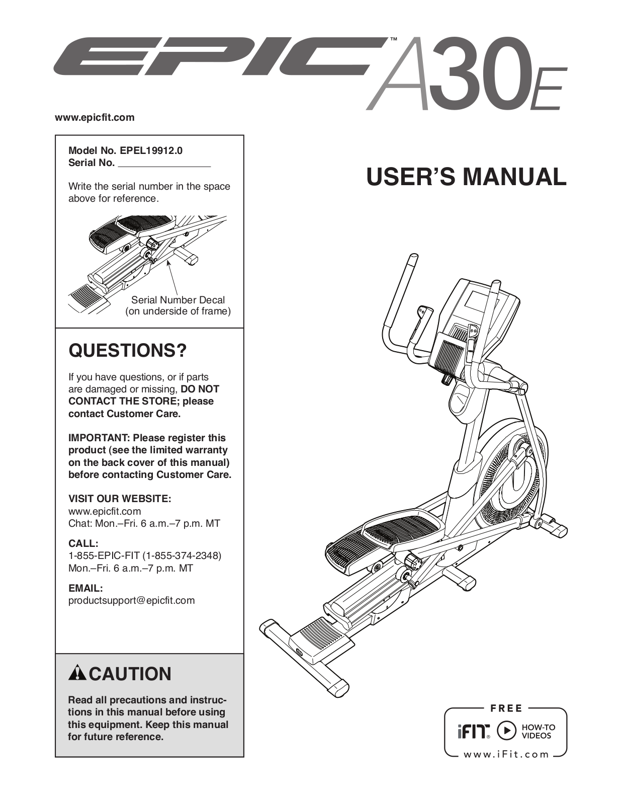 Epic EPEL199120 Owner's Manual