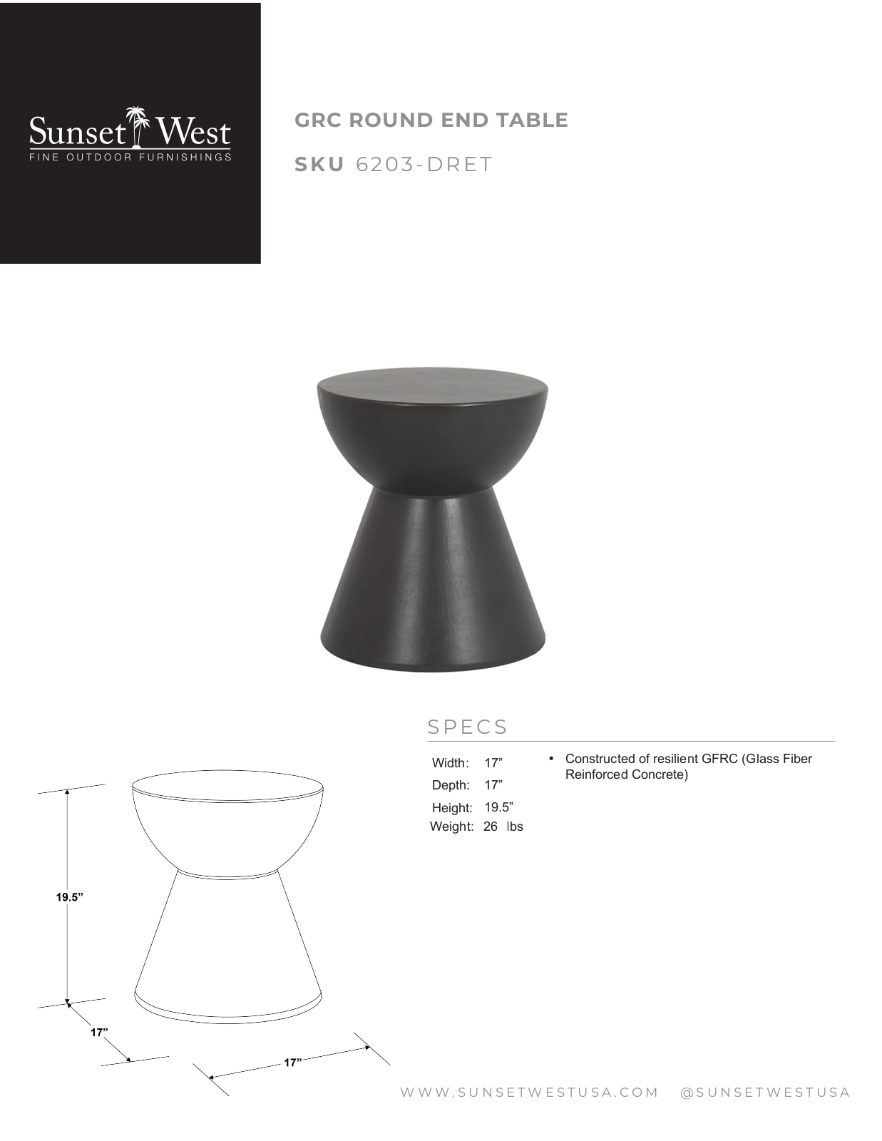 Sunset West XSW10202 Specifications - ManualMachine.com