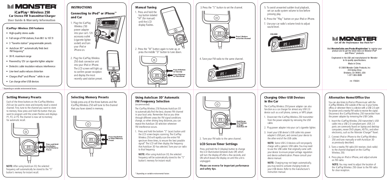 Monster Cable 123892 User manual