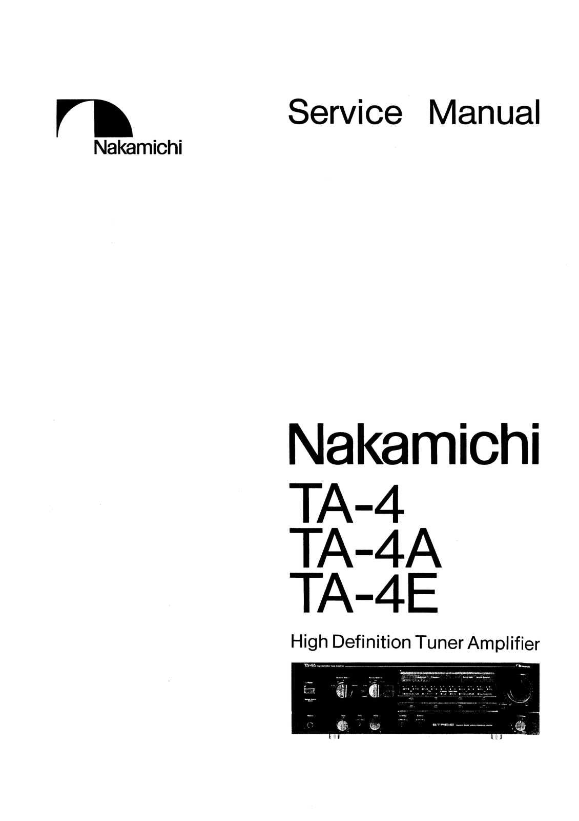 Nakamichi TA-4, TA-4a, TA-4e Service Manual