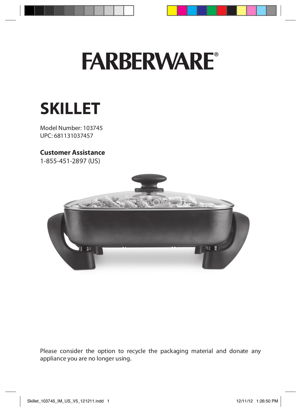 FARBERWARE 103745 User Manual