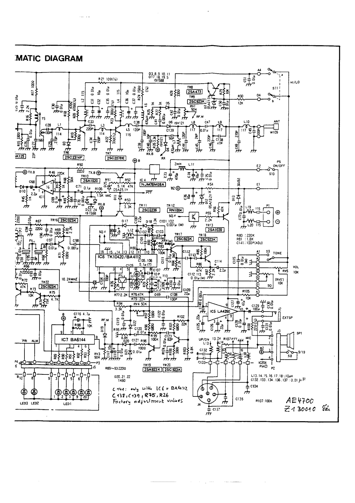 Albrecht AE 4700 Circuit Diagram