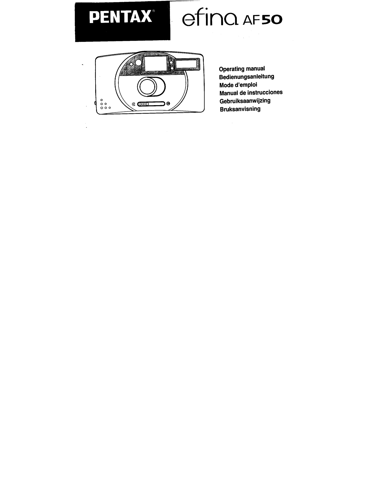 Pentax efina User Manual