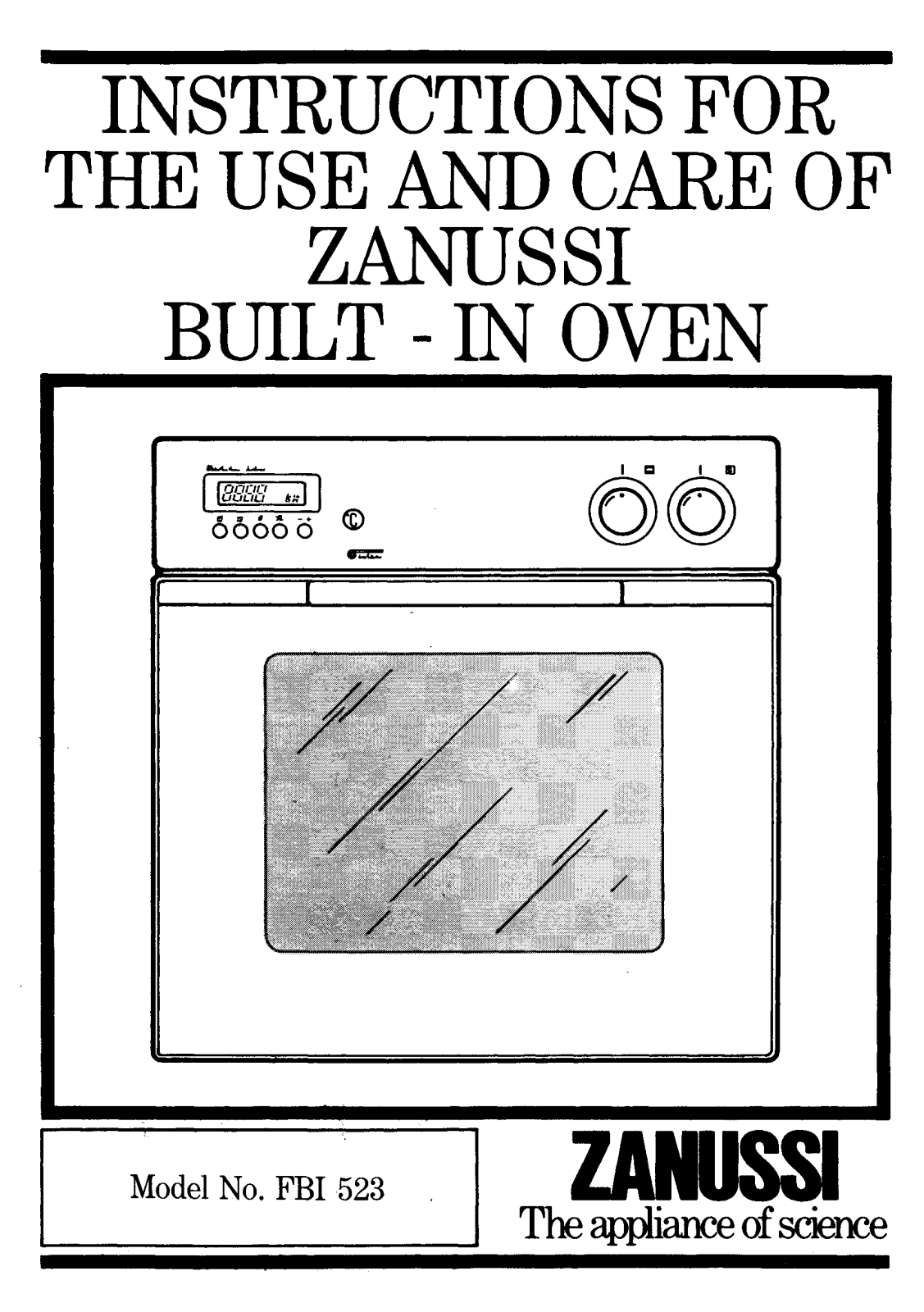 Zanussi FBI 523 User Manual