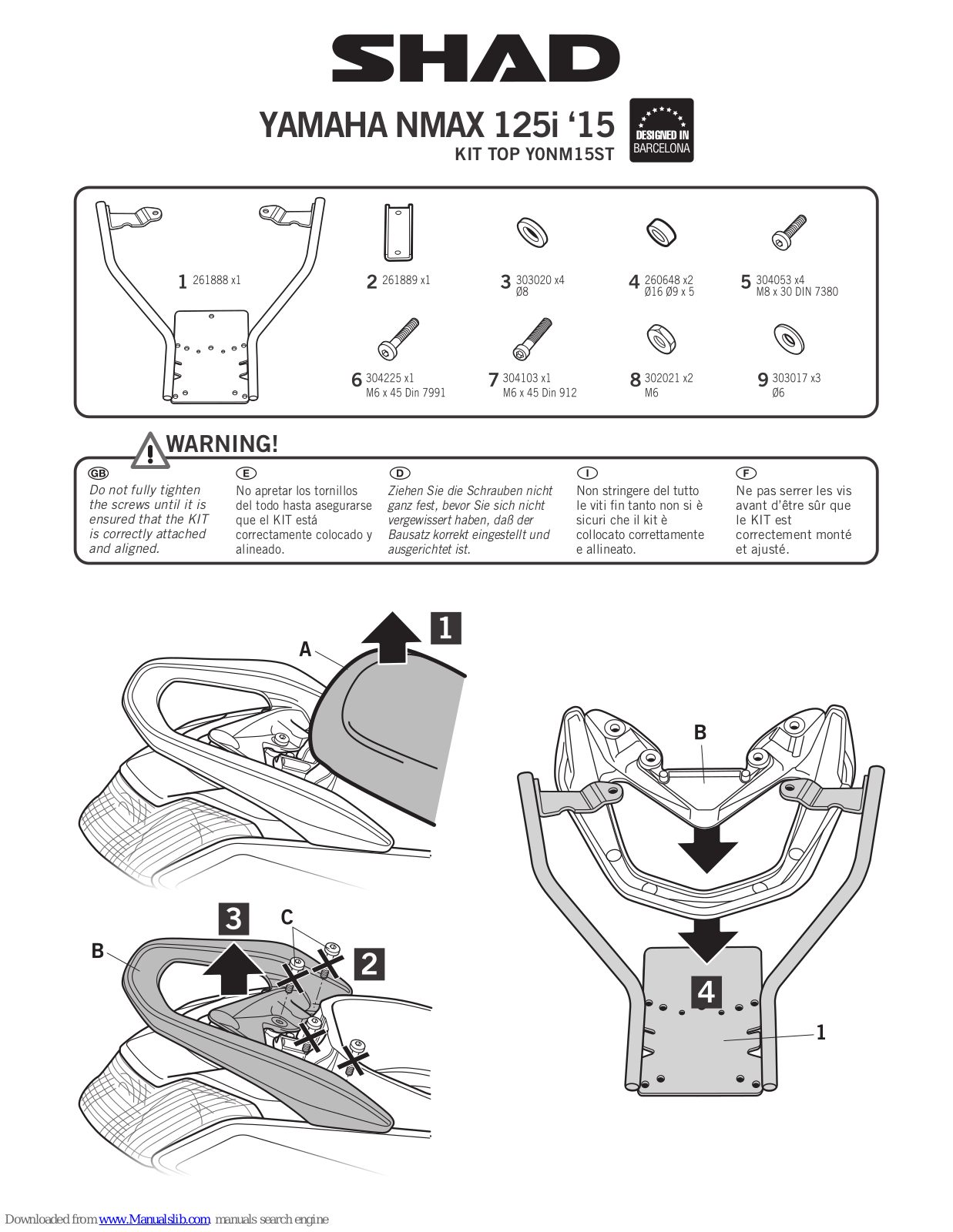 Shad Y0NM15ST User Manual