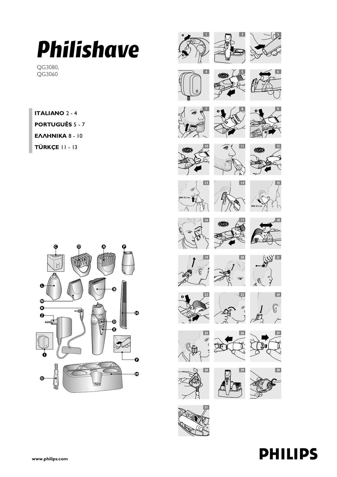 Philips QG3080, QG3060 user Manual