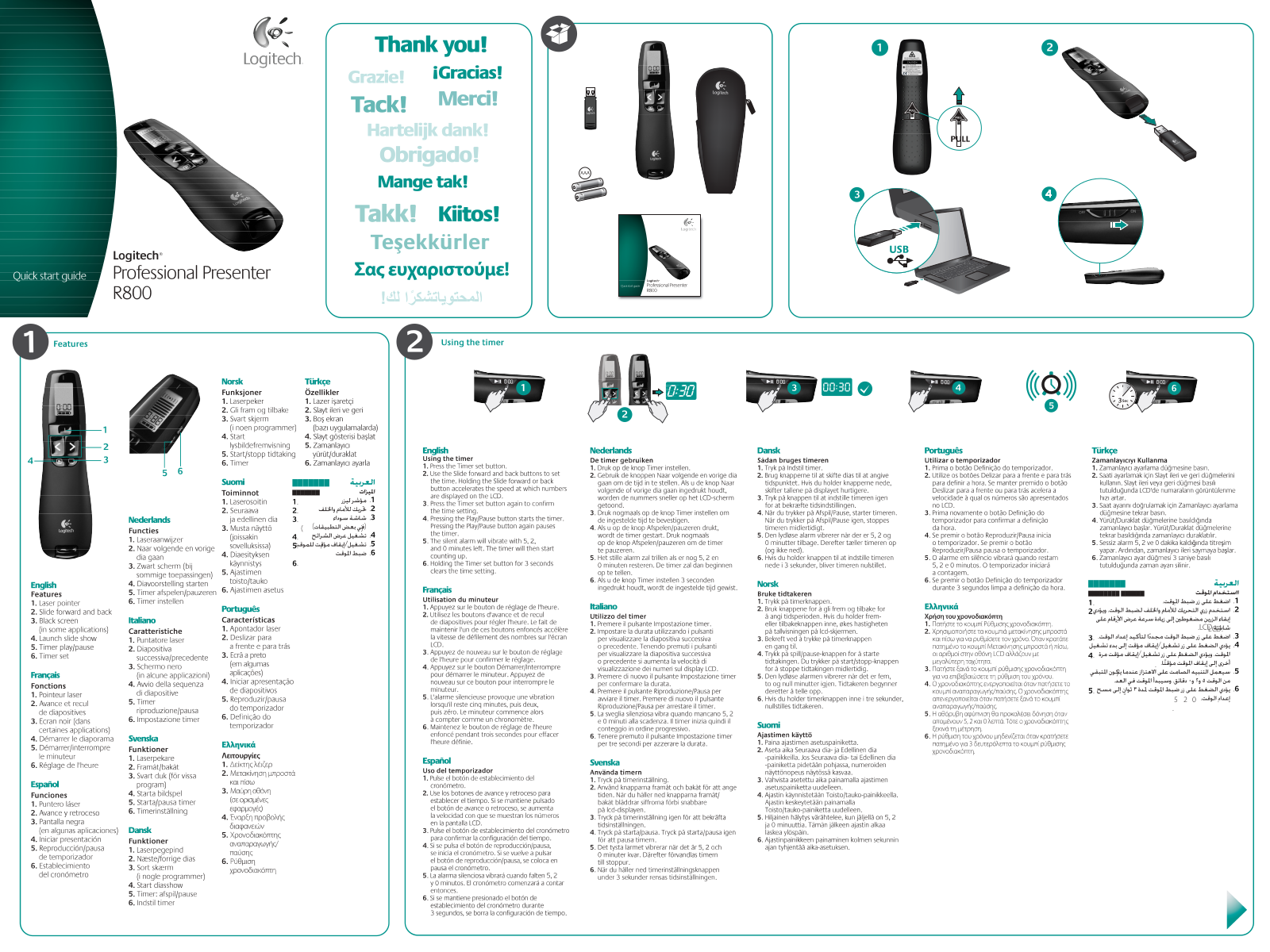 Logitech R800 QUICK START GUIDE