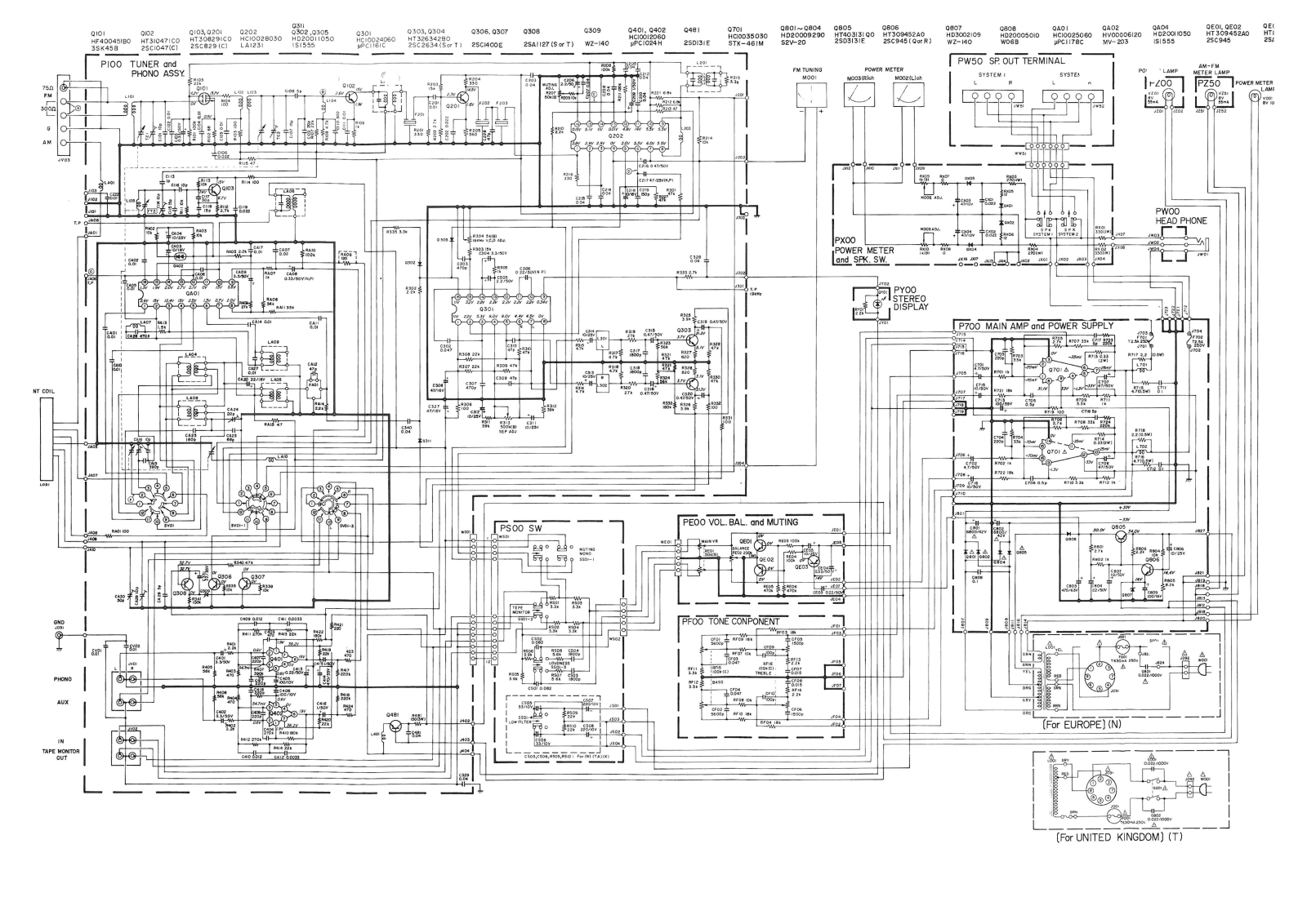 Marantz SR-1010-L Schematic