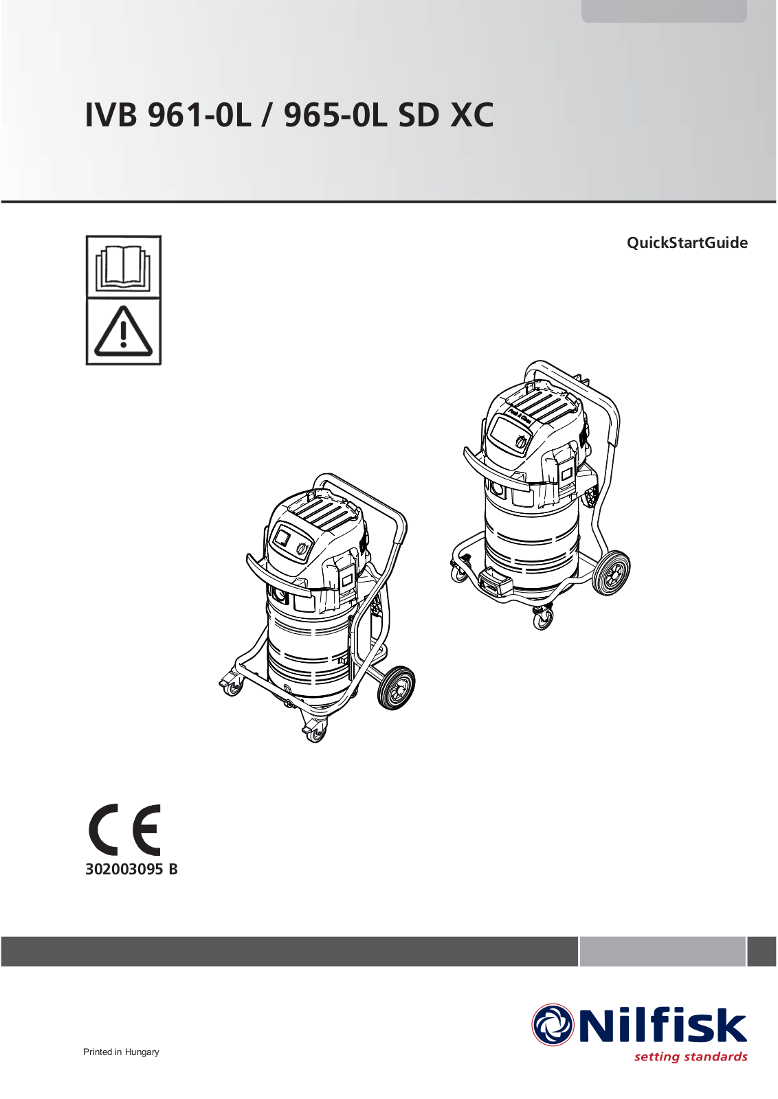 Nilfisk IVB 961-0L, IVB 965-0L SD XC Instructions Manual