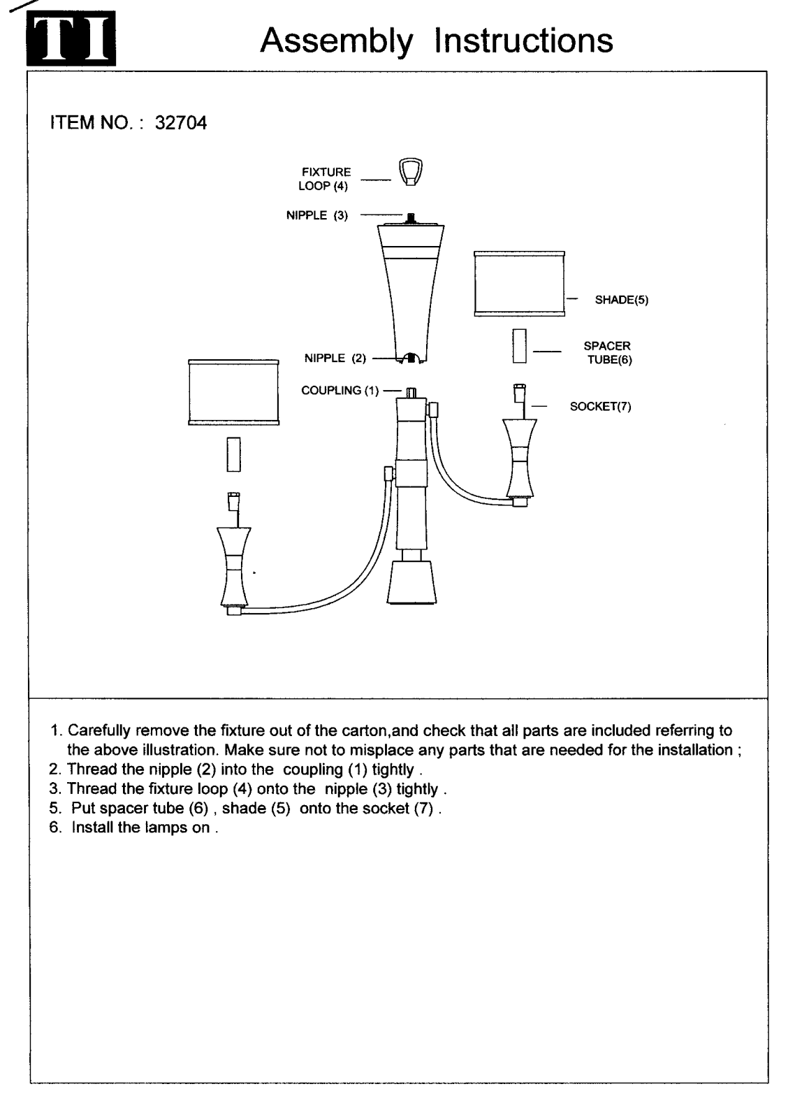 Triarch 32704 User Manual