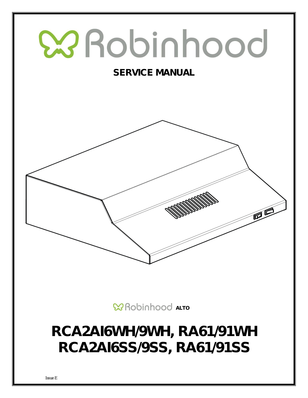 Robinhood RCA2AI6WH, RCA2AI9SS, RCA2AI9WH Datasheet