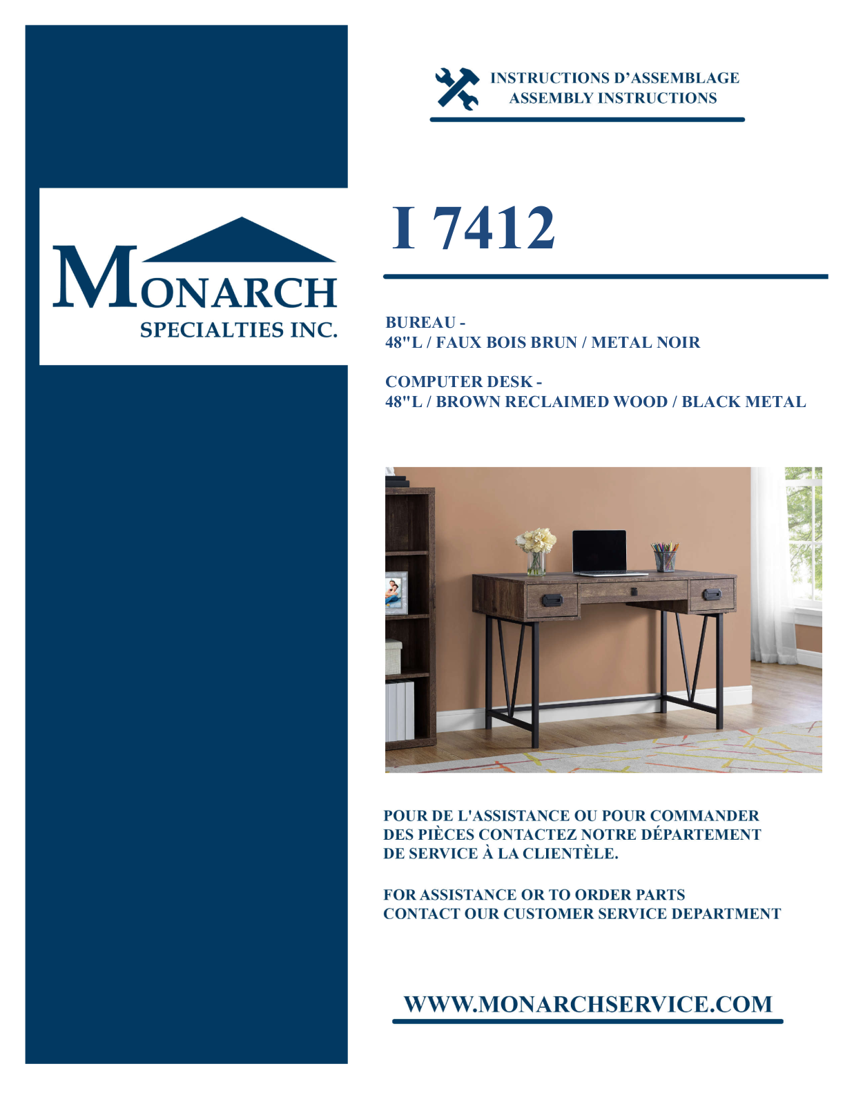 Monarch I7412 Assembly Guide