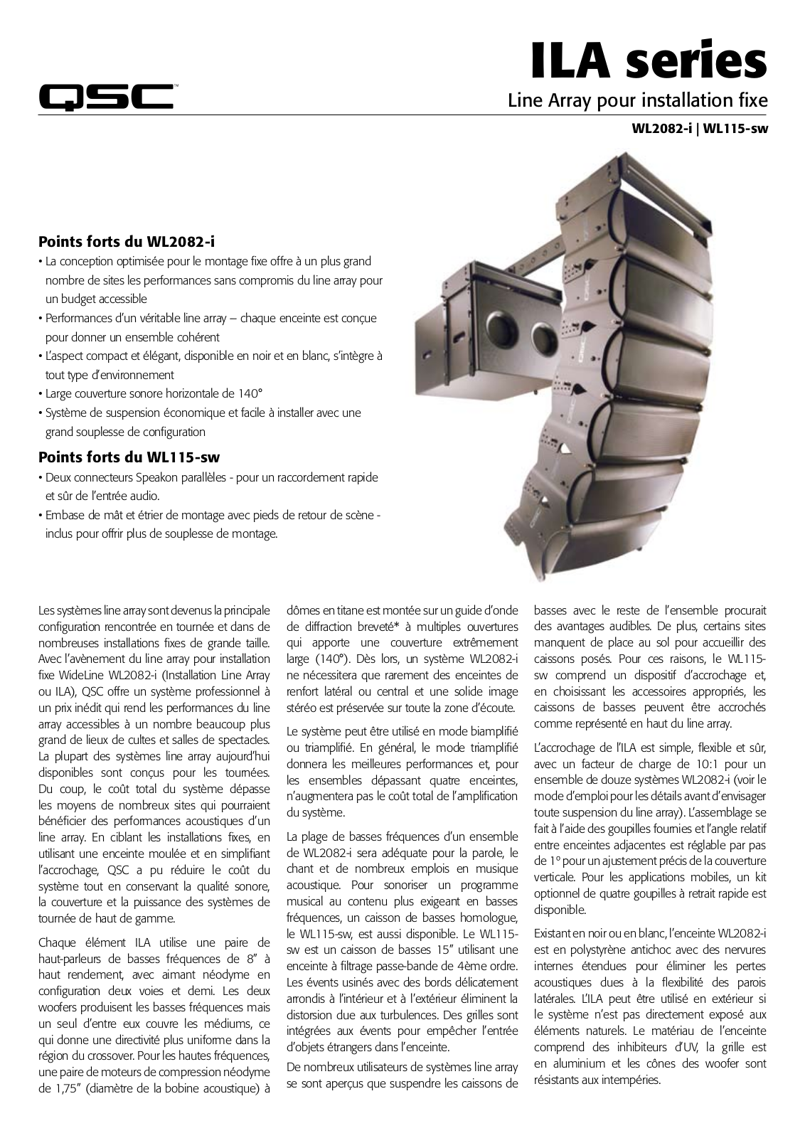 QSC AUDIO WL115-SW User Manual